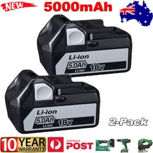 2X For Hitachi 18V 5.0Ah Li-ion Battery BSL1850 BSL1840 BSL1830 BSL1815S Compact - Picture 1 of 12