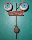 Antique doll sleepy eyes, plastic, blue, overall 1.93", eye size 0.7" / 18 mm