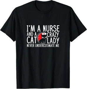 Women's Nurse Lady Never Underestimate Nurses Week Humor Funny T-Shirt Hoodie - Picture 1 of 10