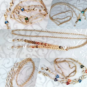 Brillenkette verschiedene Stile für Frauen Männer Stilvolle Anti-Rutsch 70-74 cm - Bild 1 von 35