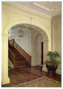 1980er Postkarte Halle & geschnitzte Eichentreppe Mompesson Haus Salisbury unbesendet - Bild 1 von 2