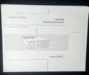 RADIO SHACK PRO-2006 INSTRUCTION OPERATING MANUAL 1990 - Picture 1 of 3