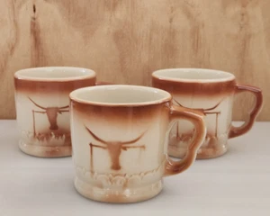 3 Pcs. Vintage Syracuse China Econo Rim Long Horn Milk Glass Heavy Duty Mug - Picture 1 of 16