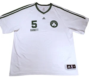 Adidas NBA Celtics Kevin Garnett #5 maglia maglietta XL bianco verde maglietta climalite - Foto 1 di 20