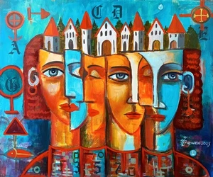 Original Gemälde Öl Leinwand Moderne Zeitgenössische Kunst Surrealismus Pronkin 2025 FEM - Bild 1 von 6