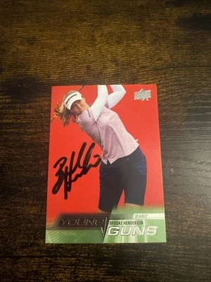 2024 Upper Deck Golf Card Brooke Henderson Signed Autograph Lpga Young Guns - Image 1 of 3