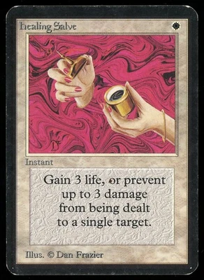 1993 MTG Magic the Gathering Card Alpha Healing Salve Raw MP Gaming Card TCG - Image 1 of 2