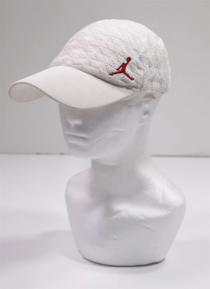 Gorra Air Jordan Vintage Blanca Tejida Flex Ajustada Nike Spellout M/L Mediana Grande Foto 1 de 4