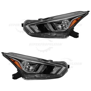 For Nissan Versa S SV 2020 2021 2022 Halogen Headlights Assembly Left+Right Pair - Picture 1 of 7