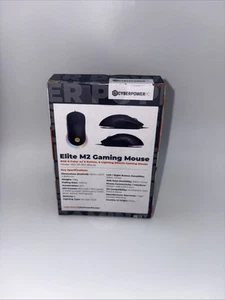 Cyberpower PC Elite M2 Wired Black Gaming Mouse RGB 6-Color 6 Buttons - Picture 1 of 4