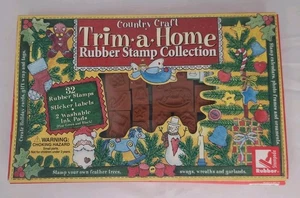 Collezione Timbri in Gomma Country Craft Trim A Home 32 Pezzi In Scatola, Natale - Foto 1 di 7