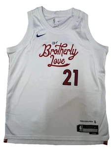 Philadelphia 76ers Jersey Mens Large NBA Basketball Joel Embiid 21 City Edition - Picture 1 of 15