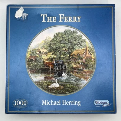 Gibsons 1000 Piece Jigsaw Puzzle The Ferry Complete Landscape Country Farm - Image 1 of 2