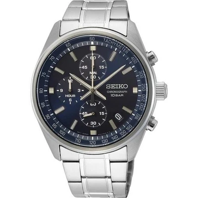 Seiko Conceptual Quartz Chronograph Deep Blue Sunburst Dial Uomo Prezzo... - Immagine 1 di 4
