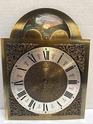 Emperor AUTHENTIC GRANDFATHER CLOCK MOVEMENT FACE PLATE Deer - Image 1 of 4