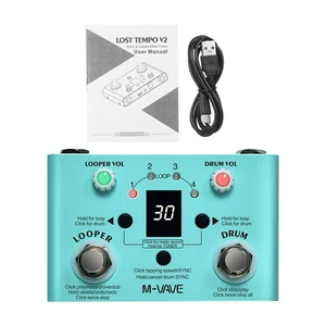 M-VAVE LOST TEMPO 2-in-1 Effect Pedal 30 Drum & 4 Loops Effector Guitar Pedal 4e - Picture 1 of 7