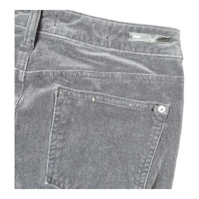 Calça feminina de veludo cinza magra cintura alta Pilcro Anthropologie 27 - Imagem 1 de 4