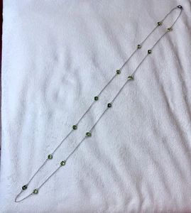 JTV Peridot and 925 Silver Necklace - Picture 1 of 3