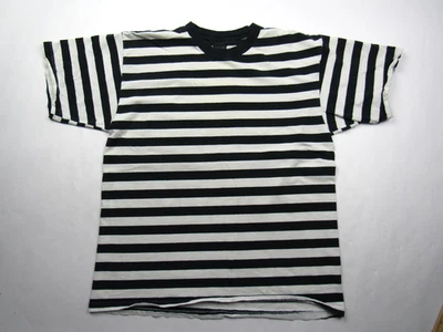 Vtg 80s 90s Boston Back Bay Striped Surf Border T Shirt Mens Sz L Single Stitch - Image 1 of 4