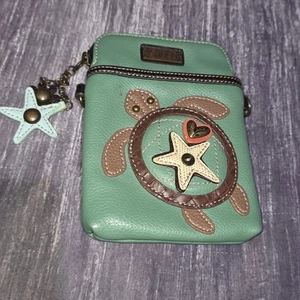 Chala Schildkröte Seestern Anhänger türkis grün Etui Handytasche ohne Riemen - Bild 1 von 6