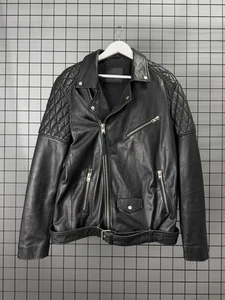 All saints Boyson biker leather jacket men's size XL Duties Paid (USA) - Picture 1 of 15