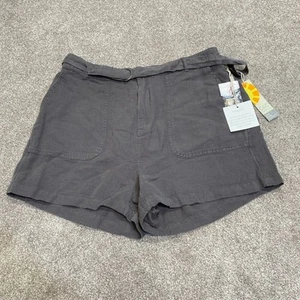 Coastal Nautical Breathable Linen Blend Belted shorts C&C California sz L Casual - Picture 1 of 12