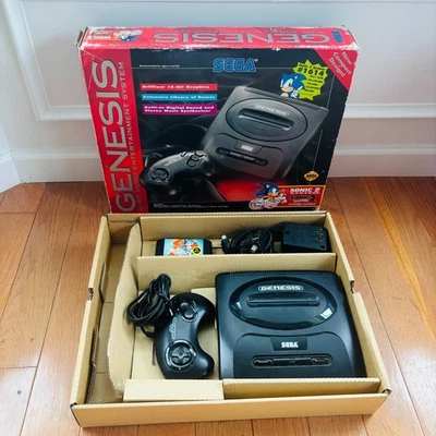 Sega Genesis Console 16 Bit Sonic 2 System In Box CIB Model MK-1631 Bundle OEM - Image 1 of 4