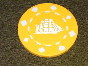 CUTTY SARK WHISKY POKER CHIP - YELLOW - Picture 1 of 1
