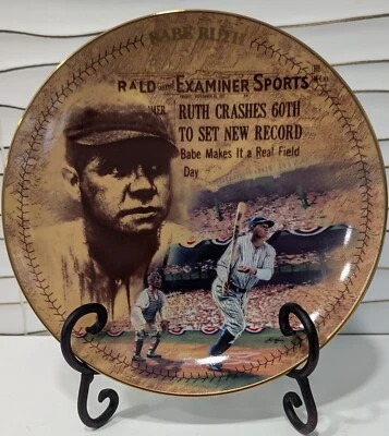 1994 Babe Ruth Centennial "The 60th Homer" Plate, Bradford Exchange Ltd Edition! - Image 1 of 3