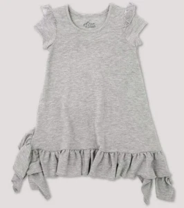 Afton Street Girls Toddlers Short Sleeve A-Line Dress Gray Select Size (3937) - Picture 1 of 2