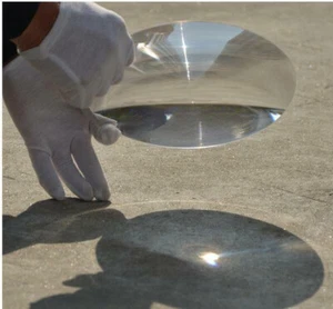 Lente d'ingrandimento piano condensatore solare 140 mm plastica PMMA ottica - Foto 1 di 9