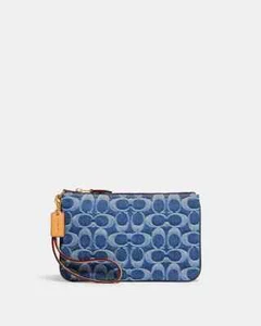 Coach Denim Monogram Pouch New condition - Picture 1 of 4