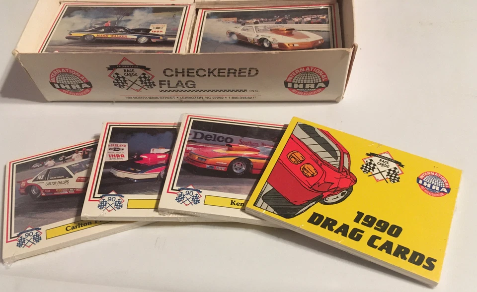 1990 CHECKERED FLAG IHRA DRAG CARDS Lot Of 4 PACKS Officially Licensed - Image 1 of 4