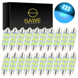 20 x 41mm 42mm 6SMD LED Domo Mapa Interior Bombillas 578 211-2 212-2 Azul Hielo - Imagen 1 de 6