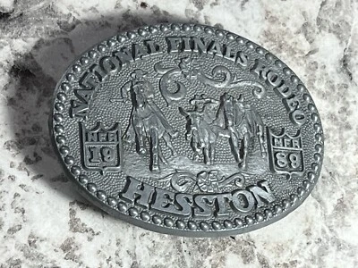 Seventh Edition Anniversary 1989 National Finals Rodeo Belt Buckle Fred Fellows - Image 1 of 2