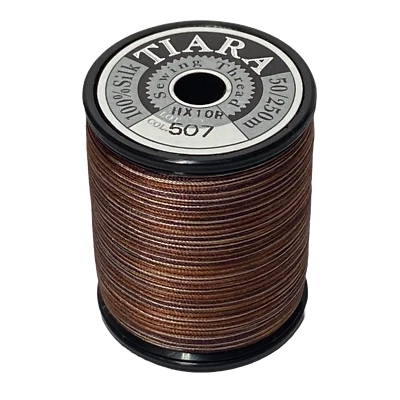 Fujix Tiara 50 Variegated Silk Thread, 23 dtex 4x3, 250m, 24 Amazing Colors - Image 1 of 4