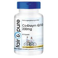 Co-Enzym Q10 200 mg - 60 Kapseln Ubichinon, hochdosiert, vegan | fair & pure