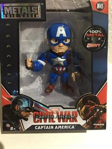 4" Metals Die Cast Marvel Civil War Captain America CAPTAIN AMERICA M45 - Picture 1 of 8