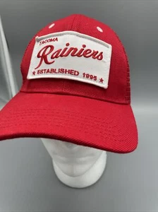 Tacoma Rainiers baseball Cap adjustable hat Team Red Poly-Mesh Red VTG Look - Picture 1 of 18