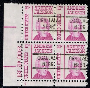 1967 10c PROMINENT AMERICANS ZIP bk f/ OGALLALA NE (1286-804) precancel. OGNH - Picture 1 of 1
