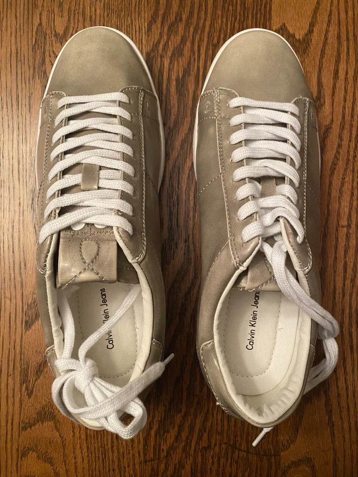 Calvin Klein Men’s Hart High Shine Light Taupe Size 10 BRAND NEW! - Image 1 of 4