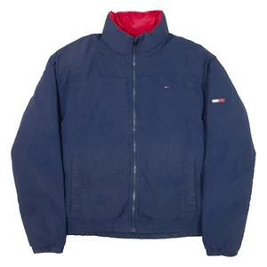 TOMMY HILFIGER Reversible Insulated Mens Puffer Jacket Blue M - Picture 1 of 8