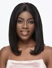 Perruque Femme Noir Lace Wig 4x4 Courte Cheveux Naturelle Lisse 35cm +1 Bonnet
