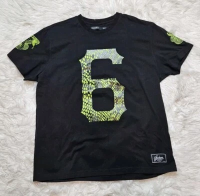 Camiseta Hudson Outwear Y2K Para Hombres Gráfico Cobra Negra Doble Cara 3XL Foto 1 de 4