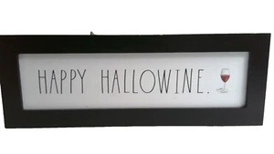 Letrero de madera de Halloween de Rae Dunn "Happy Hallowine" - Imagen 1 de 2