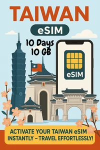 Best Taiwan esim Data Travel e sim High-Speed 5G /4G 📶 10 Days 10 GB - Picture 1 of 14