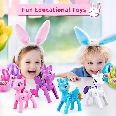 Easter Basket Eggs Prefilled Stuffers Fillers Girls Purse Kids Gift Toys 4-100PC - Image 1 of 4