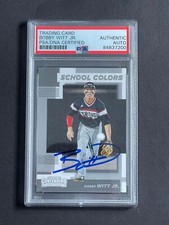 2019 Panini Contenders Draft Picks #4 Bobby Witt Jr Signed Card PSA Slabbed