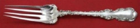 Louis XV by Whiting Sterling Silver Cold Meat Fork 7 1/2" Antique Serving Cover