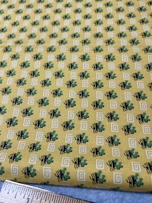 Elizabeths Dowry Quilting Fabric By Marcus Fabrics 1/2 Yard x 44" Cotton Yellow - Image 1 of 4
